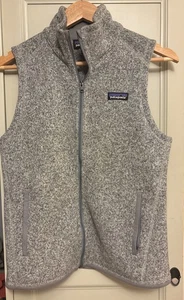 Patagonia Better Sweater Vest Womens S Gray Fleece Lined Mock Neck Hiking Zip Up - Picture 1 of 4