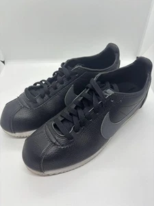Men 8.0US SneakerRare Model Nike Classic Cortez Leather Black/Grey - Picture 1 of 10