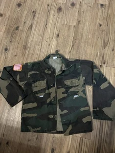 Boys Youth Sz 10 Lightweight Camo Army Jacket - Picture 1 of 1