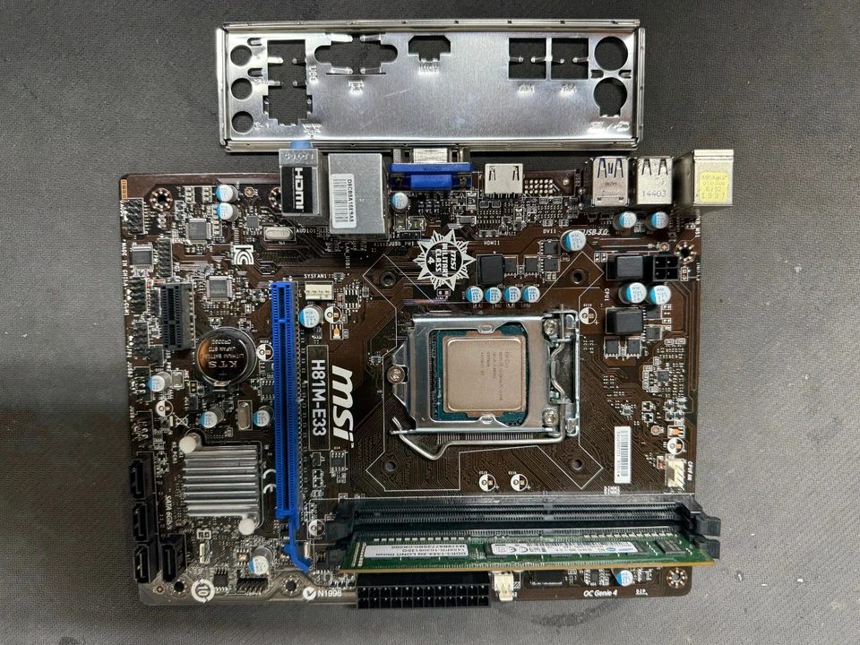 ЦП MSI H81M-E33 MATX LGA 1150 Intel Pentium G1840 2 ГБ памяти - Изображение 1 из 1