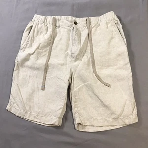 Karibik Shorts Herren 40 beige Gummibund Kordelzug Leinen - Bild 1 von 9