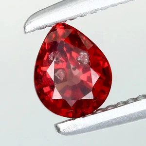 0,26ct t.w 4,4x3,6mm Birne natürlicher unbeheizter roter Spinell, Tansania💯 - Bild 1 von 4