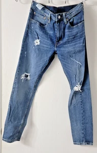 VINTAGE Levi's Herren Jeans 33x30 blau Skinny Taper, Premium Denim, Medium Wash - Bild 1 von 14
