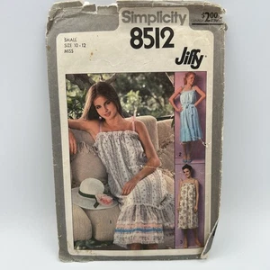 Vintage 70s Pattern Simplicity 8512 Dress Sundress SZ 10-12 - Picture 1 of 8