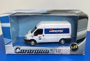 1:72 CARARAMA FORD TRANSIT VAN DIECAST MODEL WHITE PEPSI LOGO - Picture 1 of 3