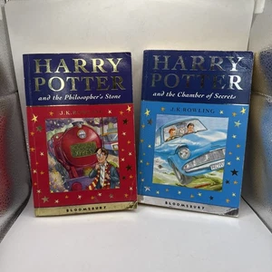 Harry Potter Philosopher's Stone + Chamber Of Secrets 1st Ed 4th & 1st Prints - Foto 1 di 16