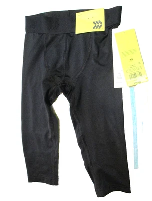 NWT All In Motion Boys BLACK Athletic 3/4 Performance Tights-SZ XS-RET 16.00 - Image 1 of 4