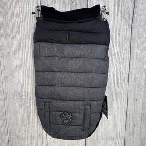 Canada Pooch Dog Coat 20 (33-40lb) Gray Black Summit Stretch Vest Puffer Jacket - Picture 1 of 14