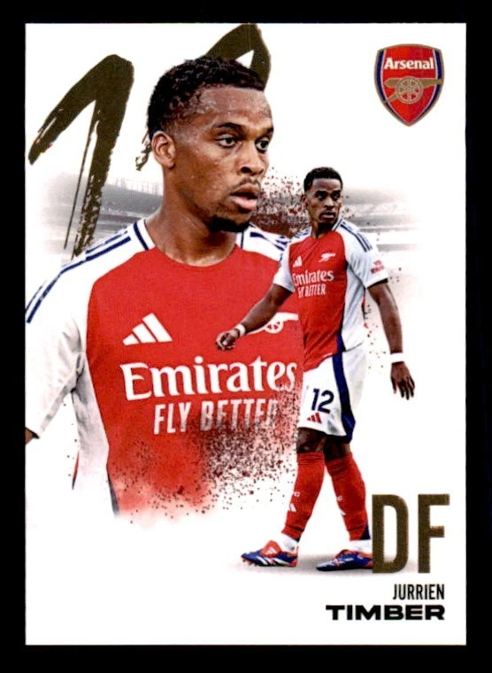 2024-25 Futera FX Arsenal FC Portraits Base #AFXB06 Jurrien Timber - Image 1 of 2
