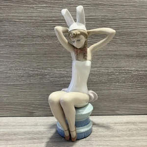 SIGNED Lladro Charming Bunny Girl Ballerina Porcelain Figurine Vintage Rare 1982 - Picture 1 of 9
