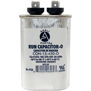 Appli Parts Run Capacitor for ac 15 Mfd uF (microfarads) 370 VAC or 450 VAC CBB6 - Picture 1 of 7