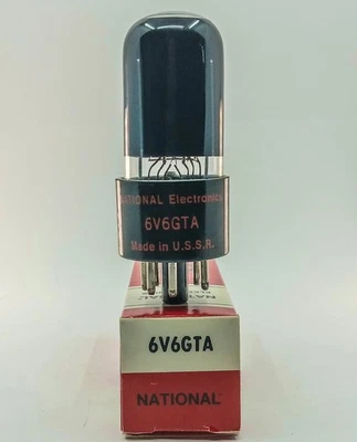 НОВЫЙ ИЗ СТАРЫХ ЗАПАСОВ/ПРОВЕРЕННЫЙ ТОК 6V6GTA НАЦИОНАЛЬНАЯ ЭЛЕКТРОНИКА/УССР/ЧЕРНОЕ СТЕКЛО/ - Изображение 1 из 3