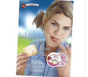 Die lachende Kuh Kräuter Käsekeile Werbung Vintage 2006 Schweizer Import - Bild 1 von 2