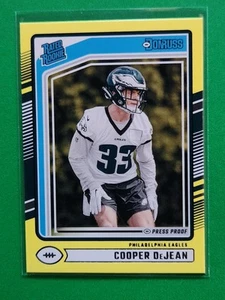 2024 Donruss Football Press Proof Yellow Cooper DeJean RR #305 Eagles - Bild 1 von 2