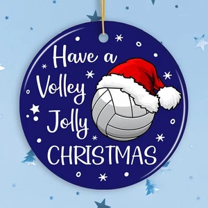 Adornos de Navidad con temática deportiva tienen una volea alegre Navidad voleibol - Imagen 1 de 1