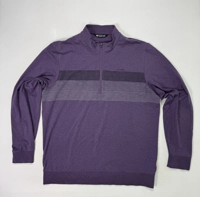 Pullover Travis Mathew 1/4 Cremallera Para Hombre Talla XL Púrpura Pionero Elastizado Golf Informal Foto 1 de 4
