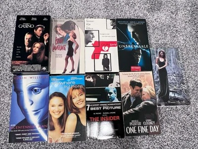 Collection of 9 VHS Casino Insider 1 Fine Day Anywhere but Here Unbreakable & + - Image 1 of 2