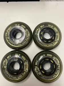 4-Pack Rink Rat Hot Shot Roller Hockey Wheel - 72mm Silver XXX Grip JR 74a - Picture 1 of 2