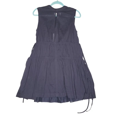 Vestido Derek Lam 10 Crosby fruncido con cordón sin mangas azul para mujer talla mediana Foto 1 de 4