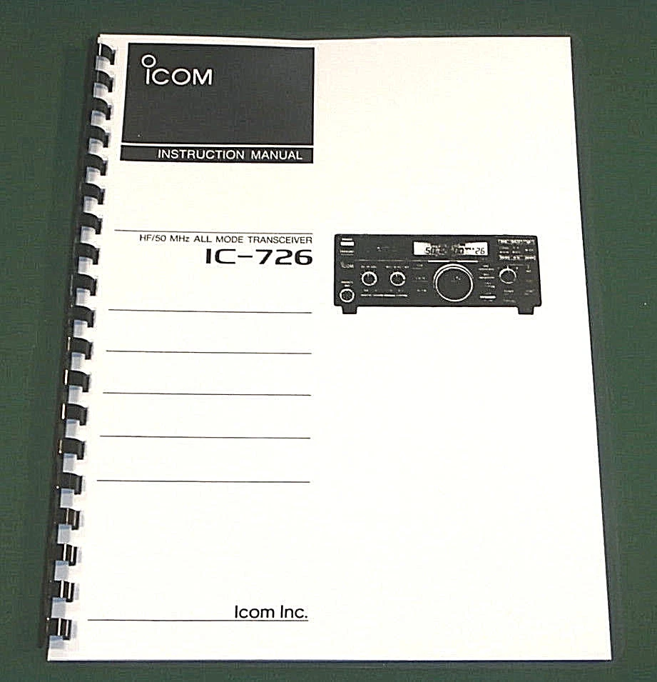 Manual de instrucciones Icom IC-726 - ¡Cubiertas de cartulina premium y papel de 28 lb! Foto 1 de 1