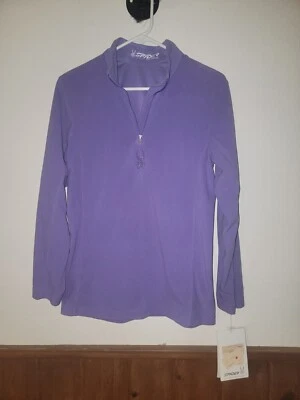 NEW Girls Spyder Speed Fleece XL Purple Solid 1/4 Zip Pullover Long Sleeve #877 - Image 1 of 4