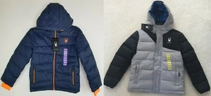 Spyder Boys' Nexus Puffer Kids Full Zip Hooded Jacket - Picture 1 of 23