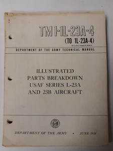 Beech USAF Series L-23A & B Aircraft Illustrated Parts Breakdown Original - Picture 1 of 12