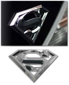 Superman 3-D Chrome Metal Auto Emblem (NEW) 3D Super Man Car Decal Sticker - Picture 1 of 1