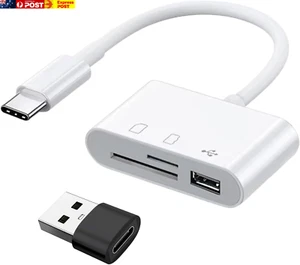 3-In-1 OTG USB SD Card Reader & Adapter, USB C to Sd/Tf/Micro USB Card Reader fo - Picture 1 of 5