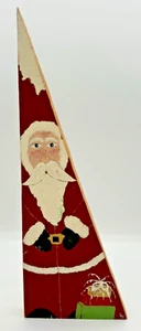 Wooden Folk Art Santa Claus Primitive Shelf Sitter Hand Painted VTG 11"h USA - Picture 1 of 14
