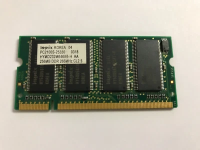 Hynix HYMD232M646A6-H AA 256MB DDR-266 (PC-2100) PC-2100S CL2.5 - Image 1 of 2