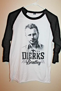 Womens Size M Medium Dierks Bentley Country Music Tee Shirt Top Black & White - Picture 1 of 2