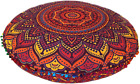 Craft Kala 32 Inch Boho Large Round Bohemian Floor Pillow Pouf Cover Mandala For