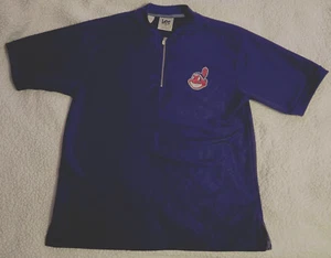 CLEVELAND INDIANS/Gaurdians Chief Wahoo LEE SPORT Jersey Shirt WITH 1/4 ZIP! - Picture 1 of 5