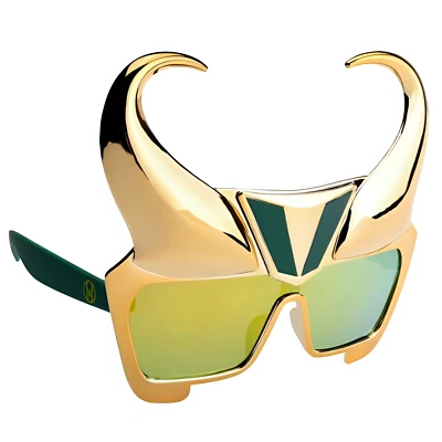 Sunglasses Sun-Staches of the Character Loki Costume Party UV400 One Size SG3898 - Image 1 of 2