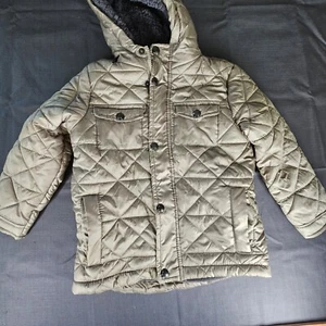 Extreme Toddlers tan quilted Hooded jacket with flannel lining. Size 4T - Picture 1 of 6
