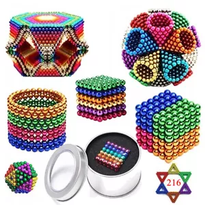 216 Stk 5mm Anti Stress Magnete Stresskiller Bunt kugeln Technik Gadget DHL - Bild 1 von 12