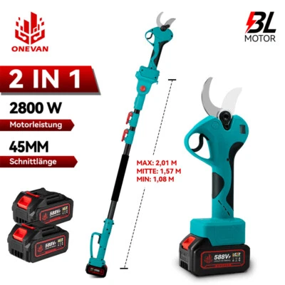 Teleskop Akku-Astschere 45mm Gartenschere Astsäge Stschneider für Makita18V Akku - Bild 1 von 4