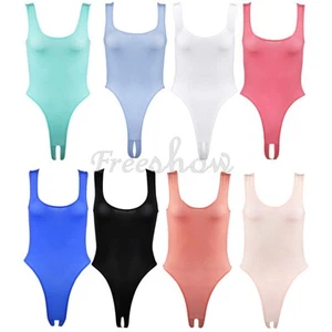 Cuscino sexy donna monopezzo body cavallo cavallo aperto perizoma abbigliamento da notte pigiama - Foto 1 di 26