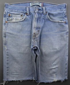 Vintage Men's 2008 Levi's 505 Cut Off Jean Shorts Distressed Sz 31 (Msr 30x10) - Picture 1 of 9