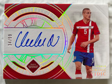2022 National Treasures Nemanja Vidic On Card Autograph #34/99 Serbia FIFA Auto