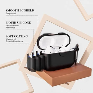 Silicone Case Cover for AirPods Pro 2 2nd Generation Charging Case with Lock - Photo 1 sur 12