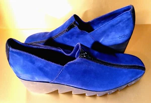 ARCHE BLAUE NUBUK DAMEN SCHUHE GR 41/10 MADE IN FRANCE NEU OHNE ETIKETT! - Bild 1 von 8