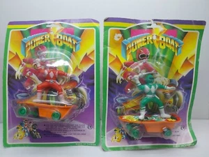 Power Ranger Pull Back Car Set of 2 Taiwan MISB 1980's Free Shipping - Picture 1 of 17