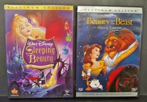 Beauty Beast Special Edition + Sleeping Beauty 50th Edt. Disney 2 Movie DVD Lot - Picture 1 of 1