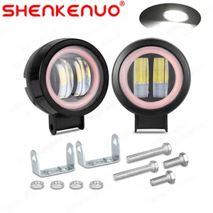 3'' INCH Round LED Work Light Halo Spot Pods Off Road Driving Fog Light for ATV - Picture 1 of 17
