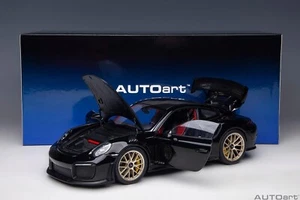 AUTOart 1/18 Porsche 911 GT2 RS Weissach Package Black / Carbon Black JP 13971 - Picture 1 of 11