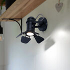 LED Wand Lampe Spot Leuchte Film-Set Design Klappen Strahler schwarz verstellbar