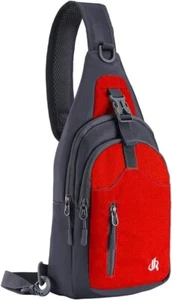 Sling Backpack Sling Bag Travel Hiking bag for Men Women Red - Picture 1 of 6