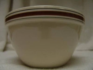 NEVCO POTTERY LARGE NESTING BOWL MADE IN ROMANIA BROWN STRIPES - Picture 1 of 1